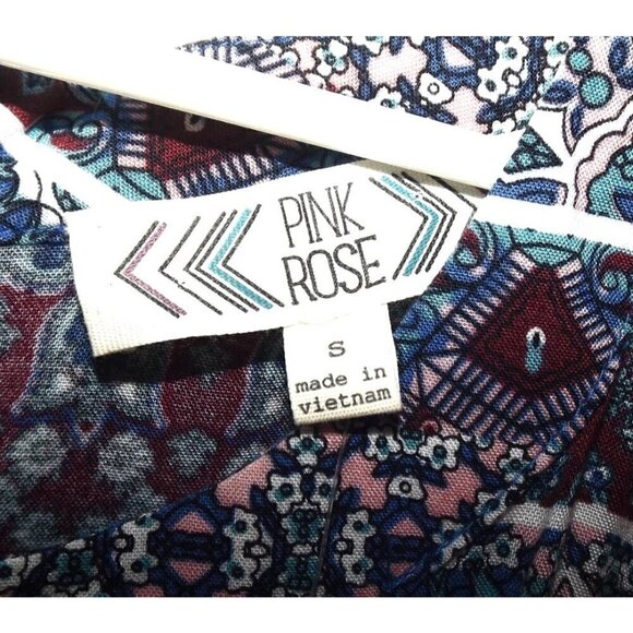 Pink Rose S multicolor striped sleeveless dress, New with tags, Rayon - Picture 2 of 5